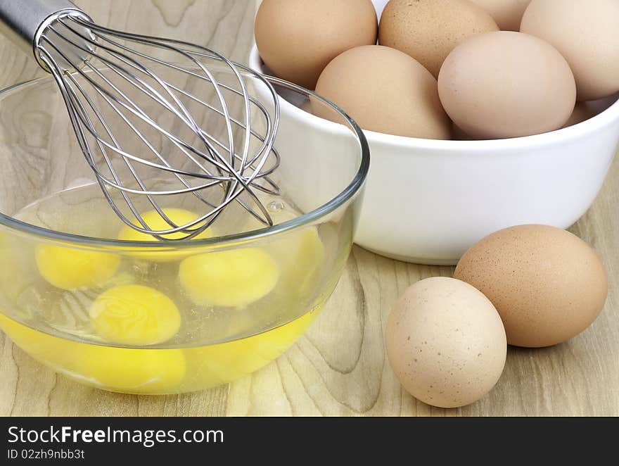 Fresh eggs for breakfast or a recipe