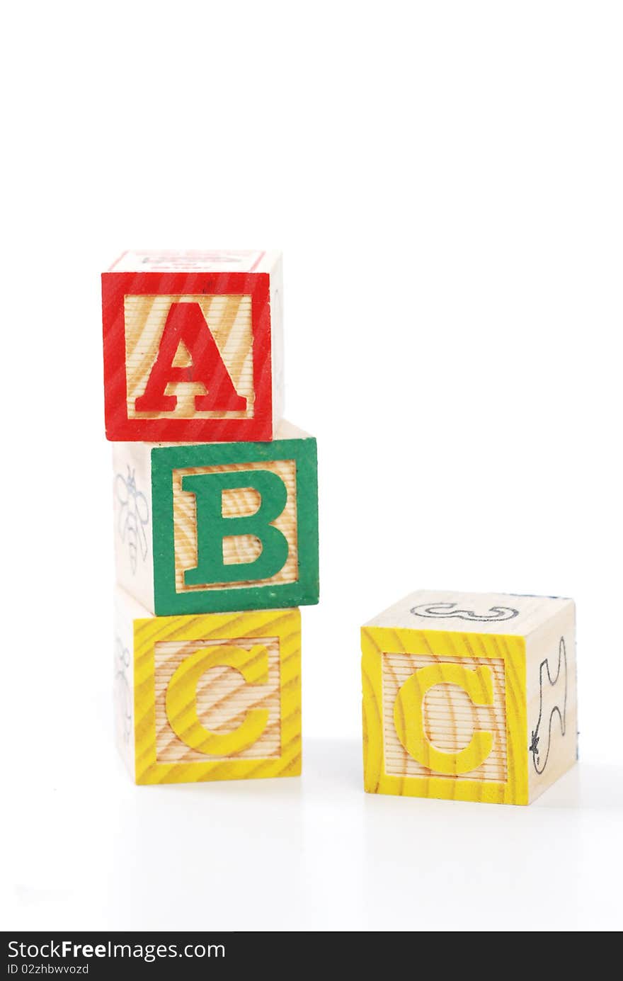 Letter wood blocks