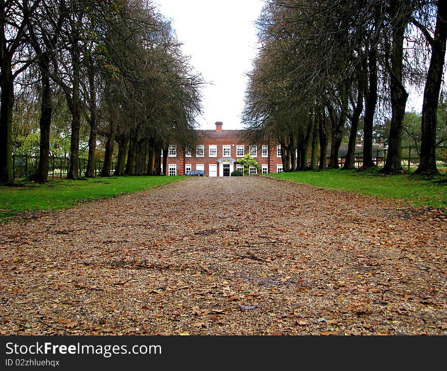 Wide road to the residence