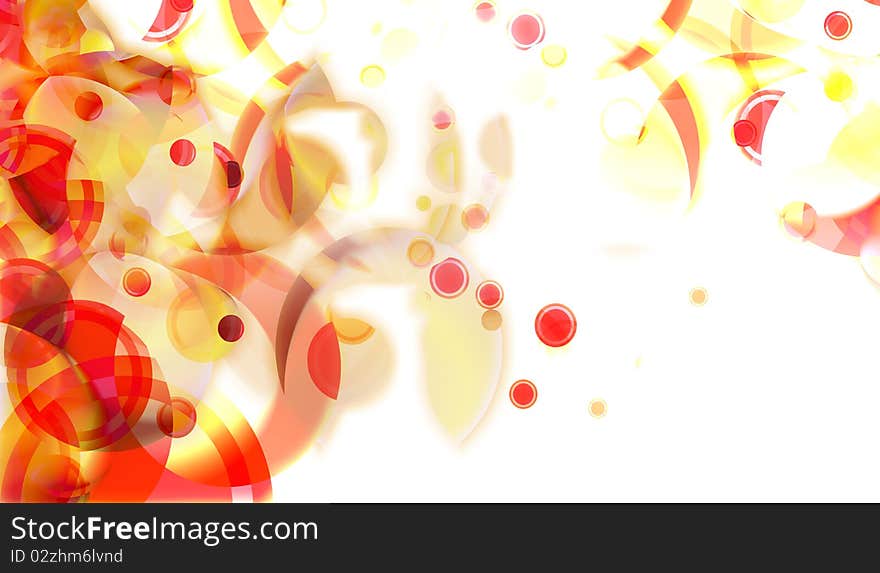 Abstract circles background, bright lights