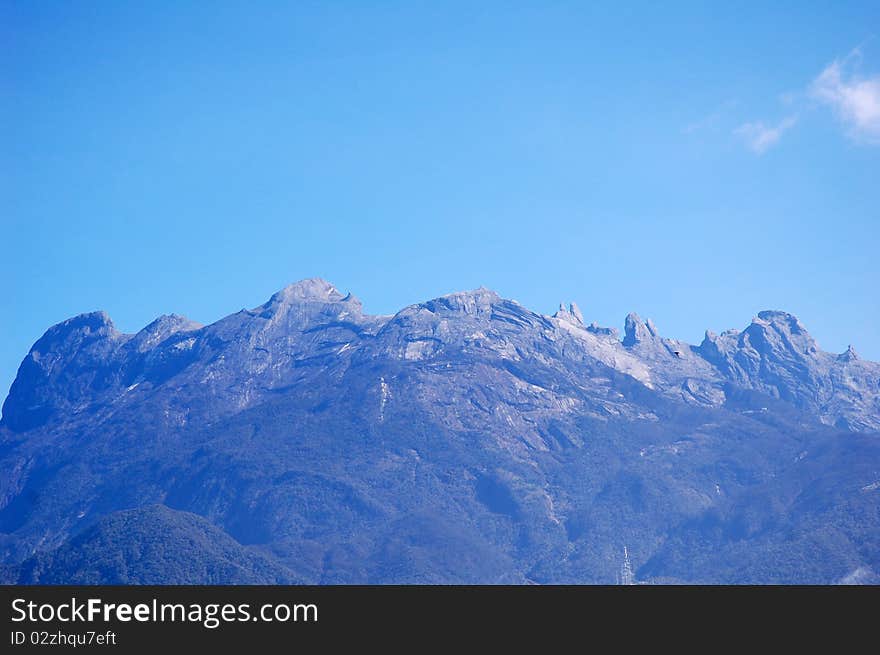 Mount kinabalu at the kinabalu park. Mount kinabalu at the kinabalu park