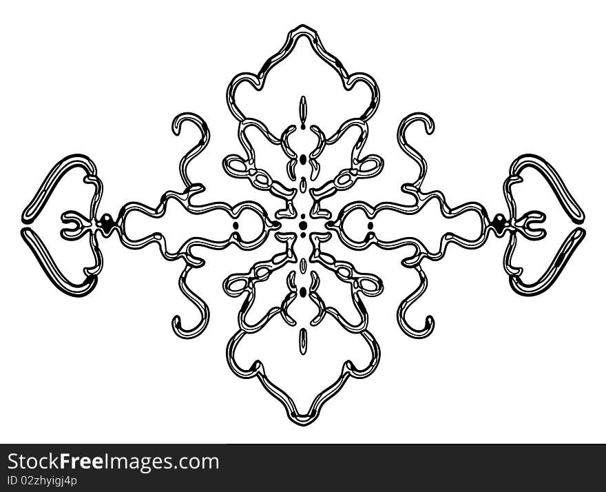 Elegant Design Element Ornament Drawing. Elegant Design Element Ornament Drawing