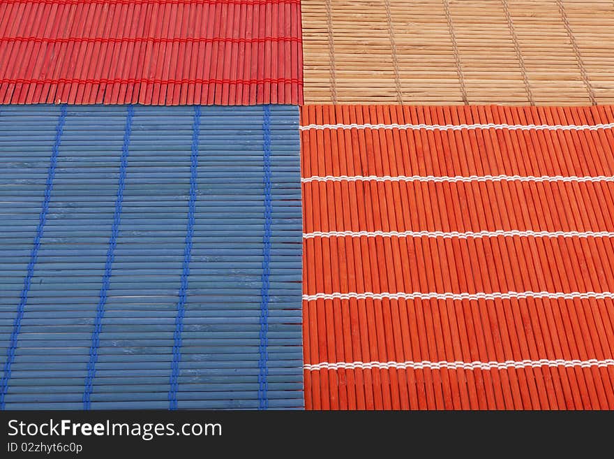 Series. Colourful bamboo mat texture. Series. Colourful bamboo mat texture