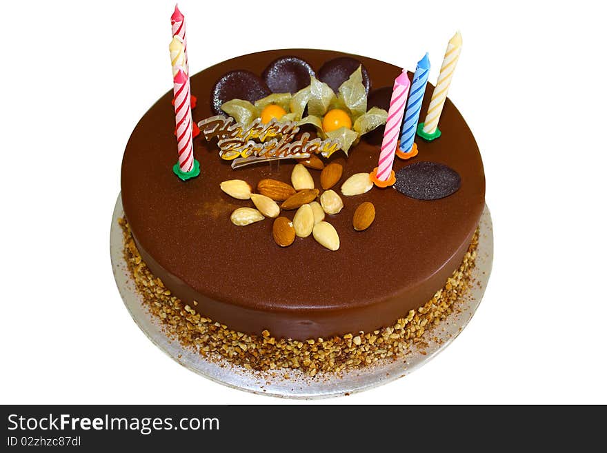 Chocolate Birthday Cake With Almond