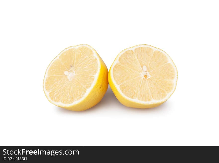 Lemons isolated on white background