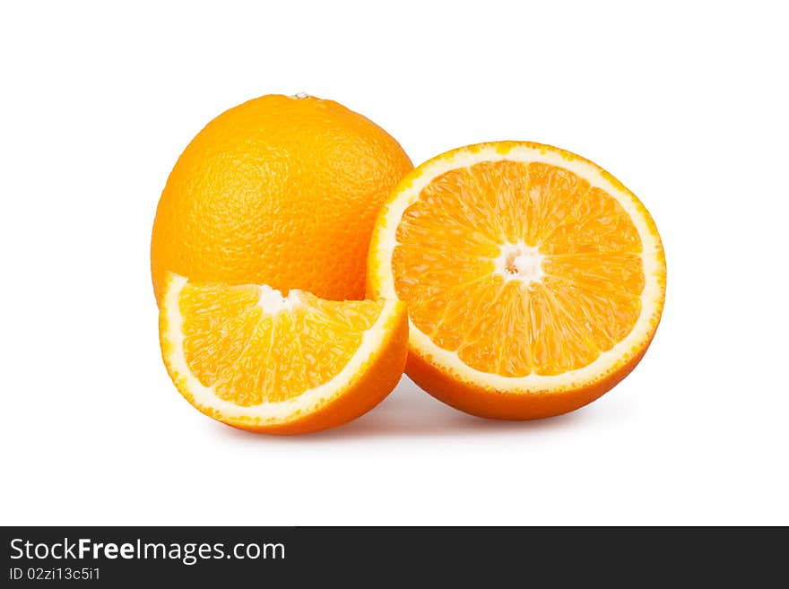 Oranges  isolated on white background