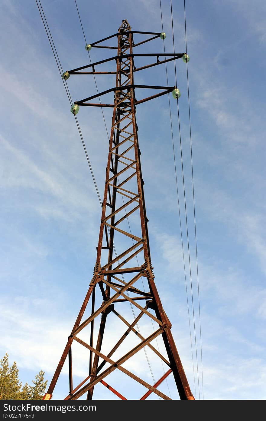 Power line against the root. Power line against the root