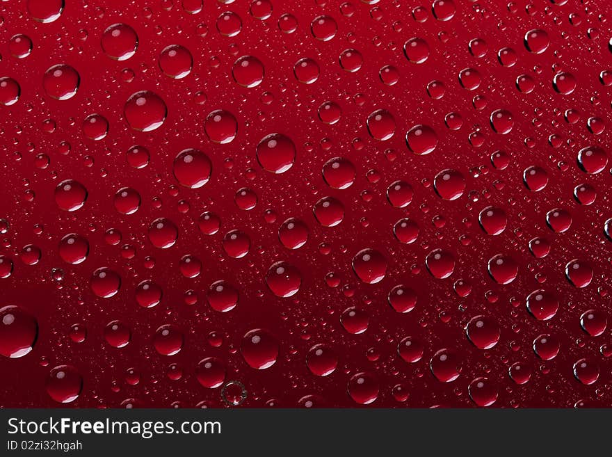 Closeup background of water drops