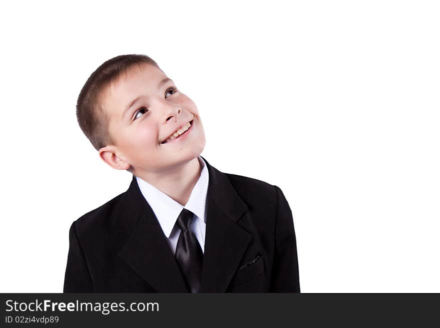 Boy, isolated on white background