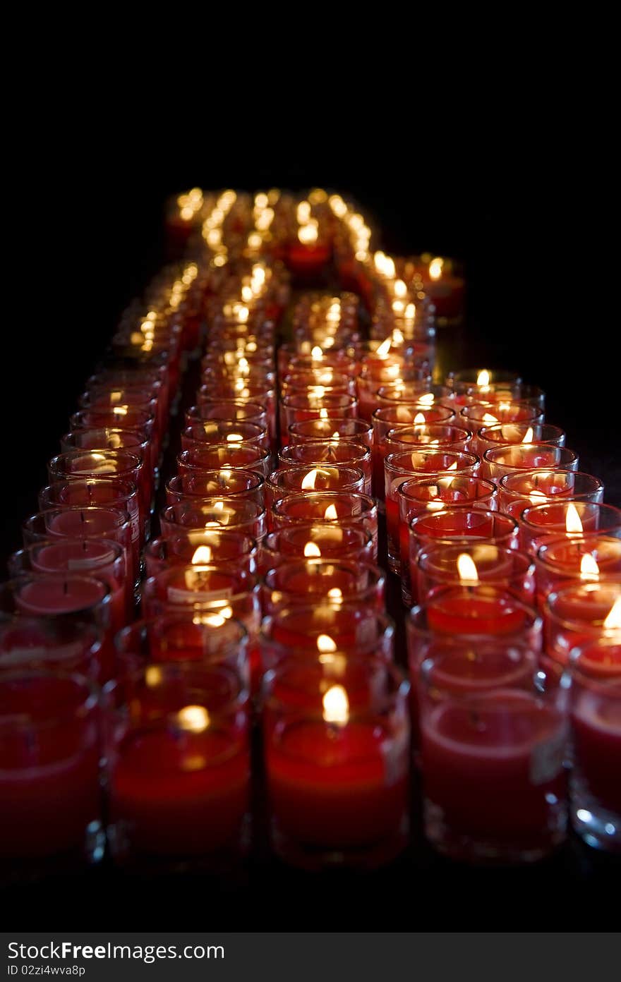 Red candle light