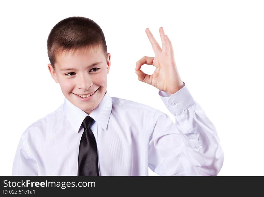 Boy, isolated on white background