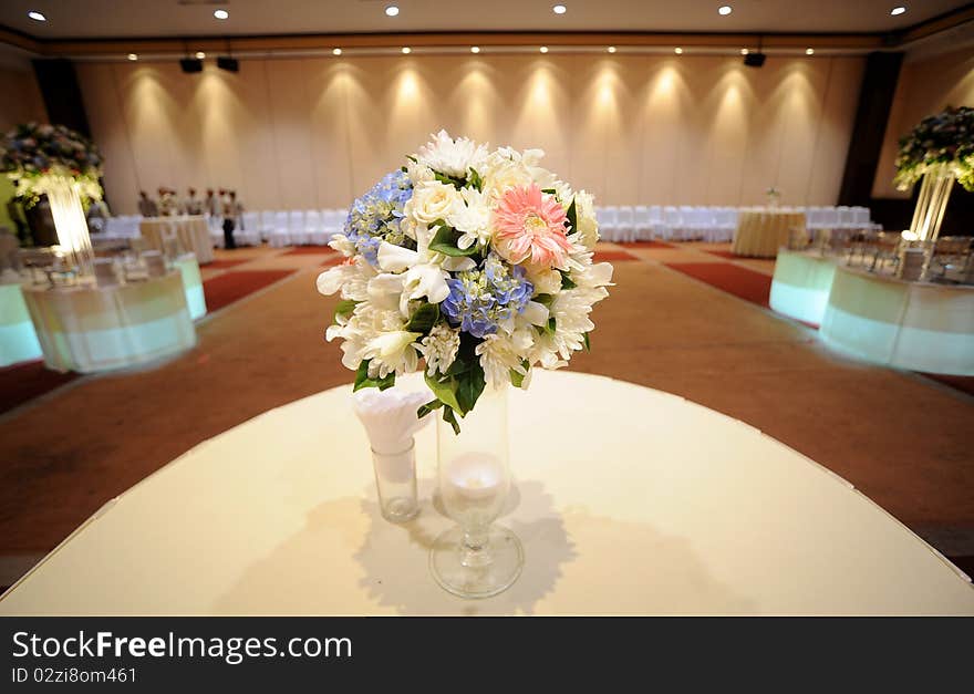 Wedding table in wedding party