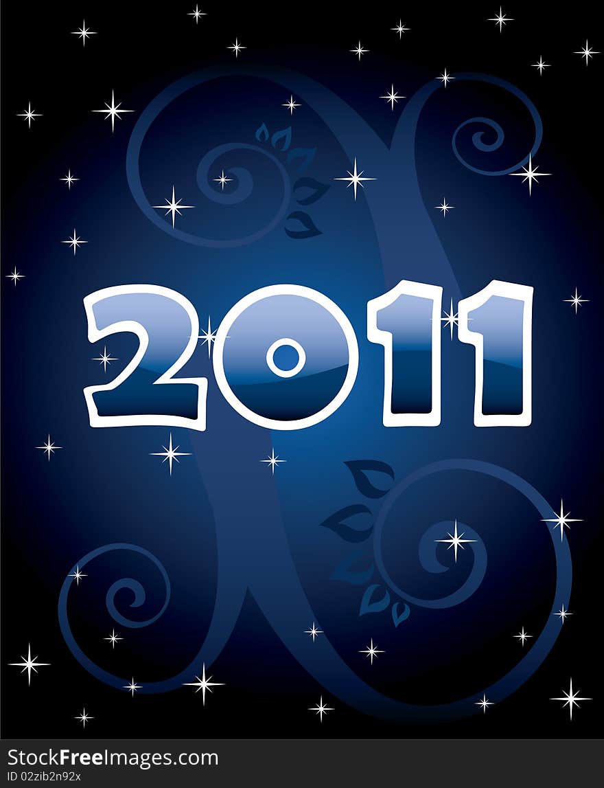 Holiday background with numbers 2011