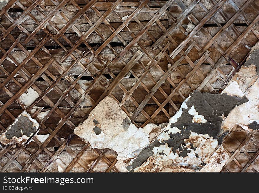 Cracked wall in abandoned building. Cracked wall in abandoned building