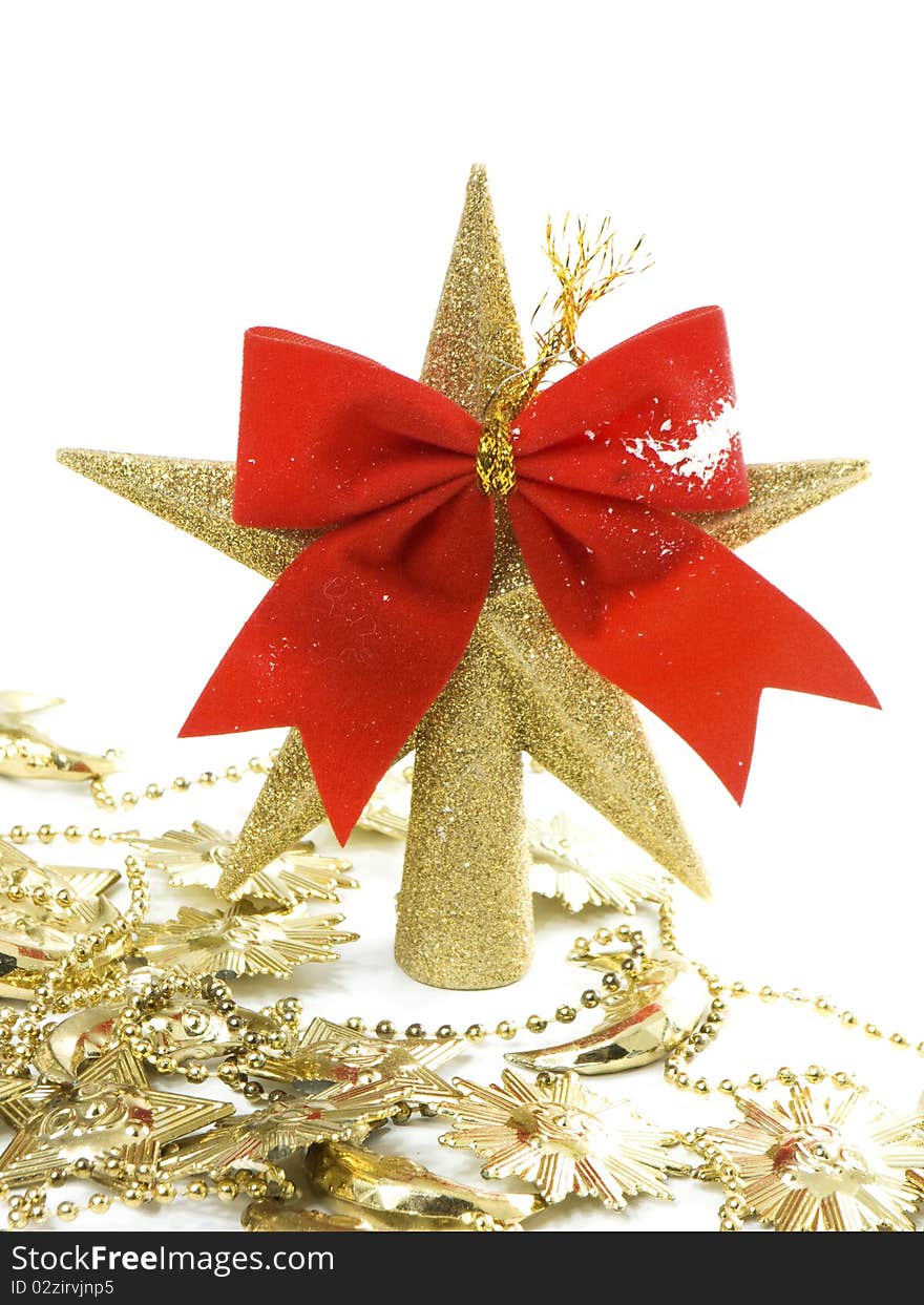 Christmas star decoration isolated