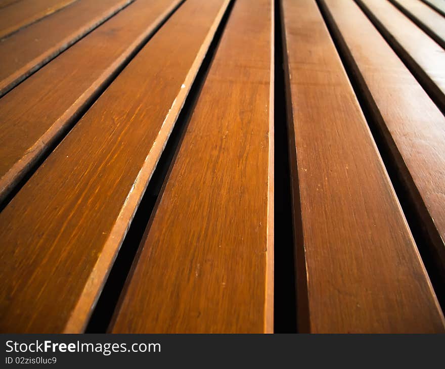 Perspective of wooden line floor texture background