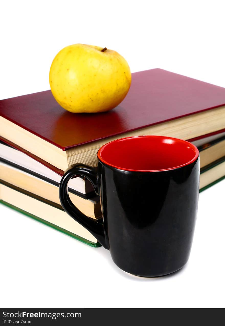 Books are an apple and cup