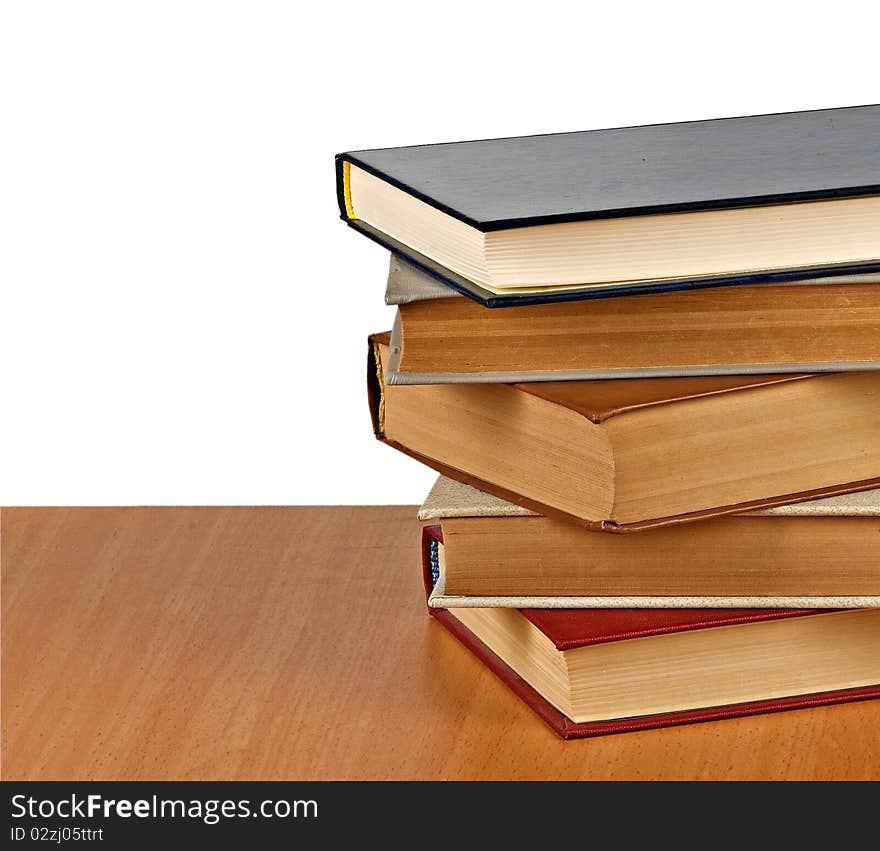 Books on desk