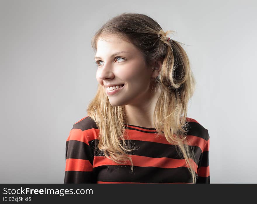 Portrait of a smiling young woman. Portrait of a smiling young woman