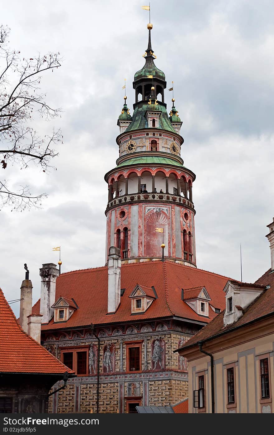 Castle Tower in Cesky Krumlov