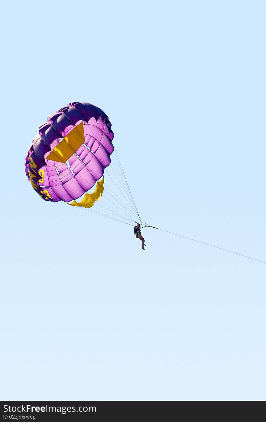 Parasailing in the sky