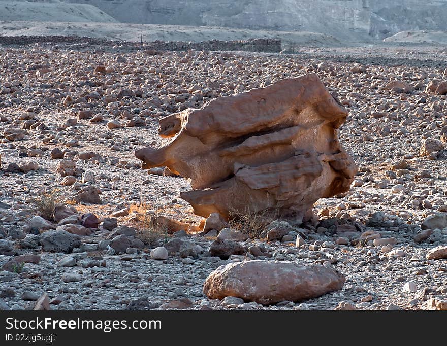 Geological formations at Timna park, Israel