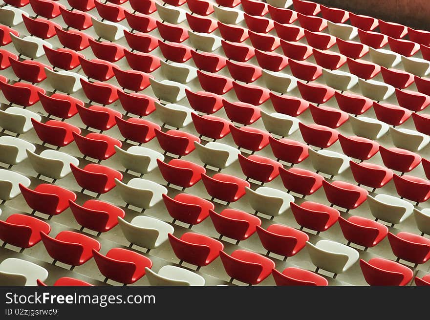 Auditorium seats are neatly arranged