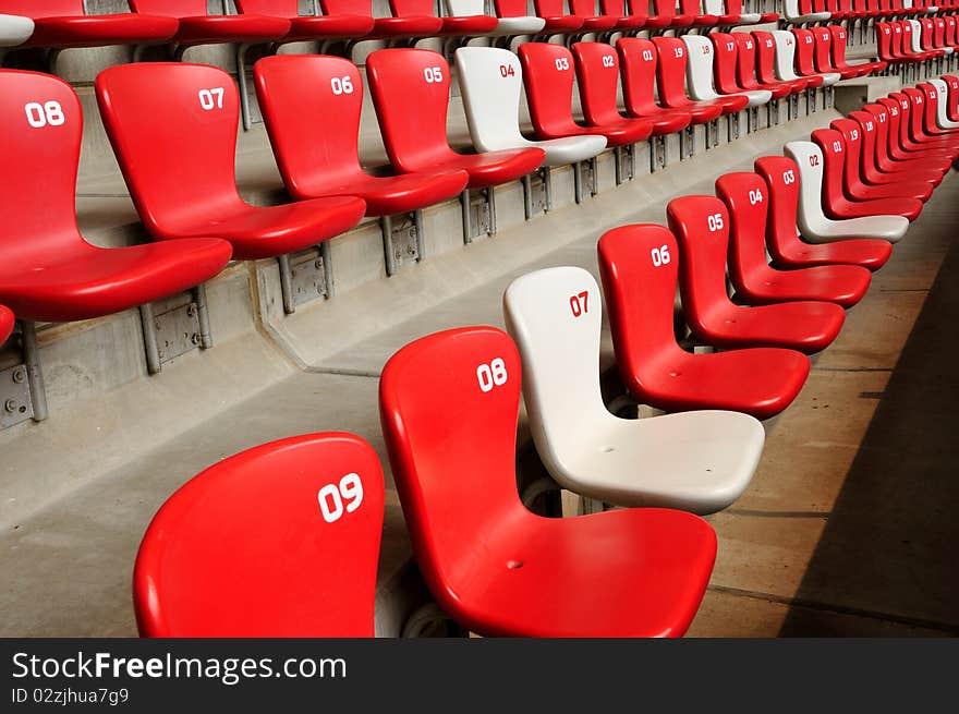 Auditorium seats are neatly arranged