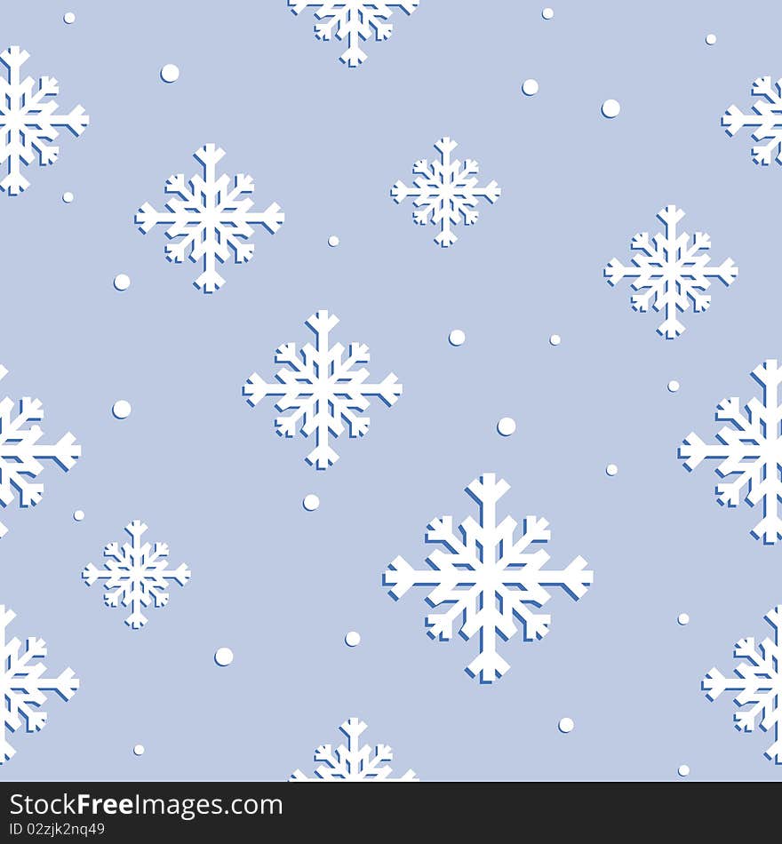 Seamless Texture With Snowflakes