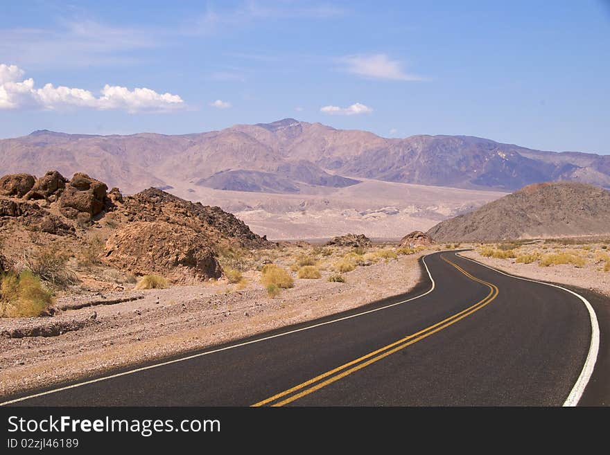 Death Valley road near Badwater Basin