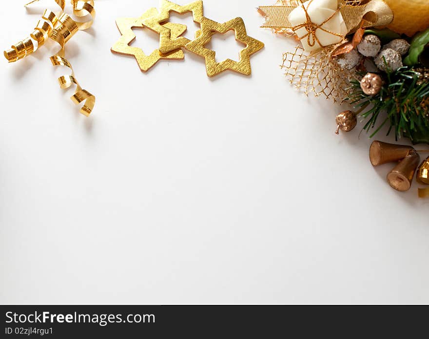 Christmas decorations. background with space for text or image.