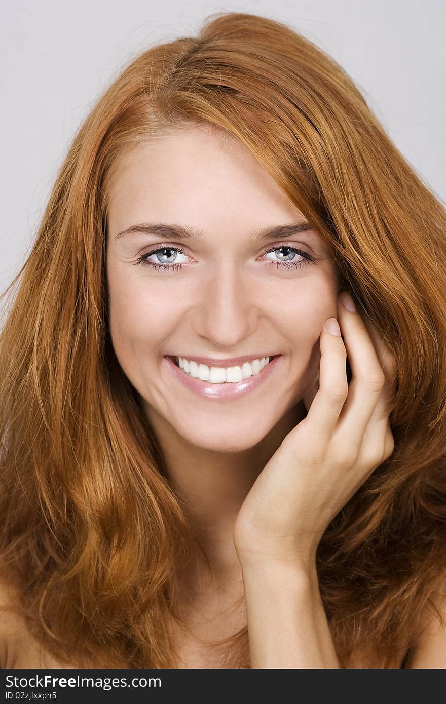 Beautiful smiling woman face