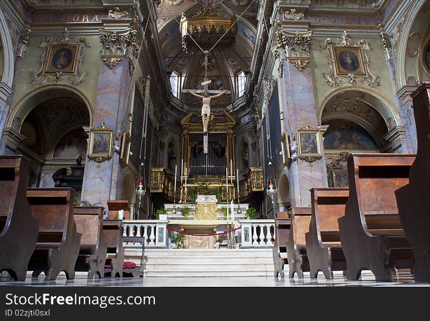 Interior of the Basilica of Santa Maria Maggiore, Bergamo Alta