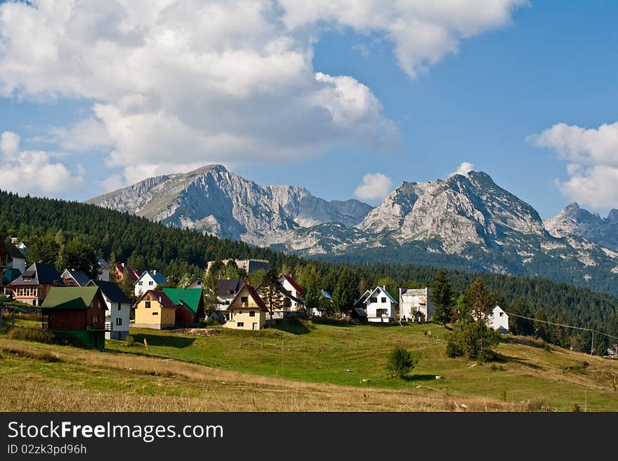 City in the mountains of Montenegro (Crna Gora), Z