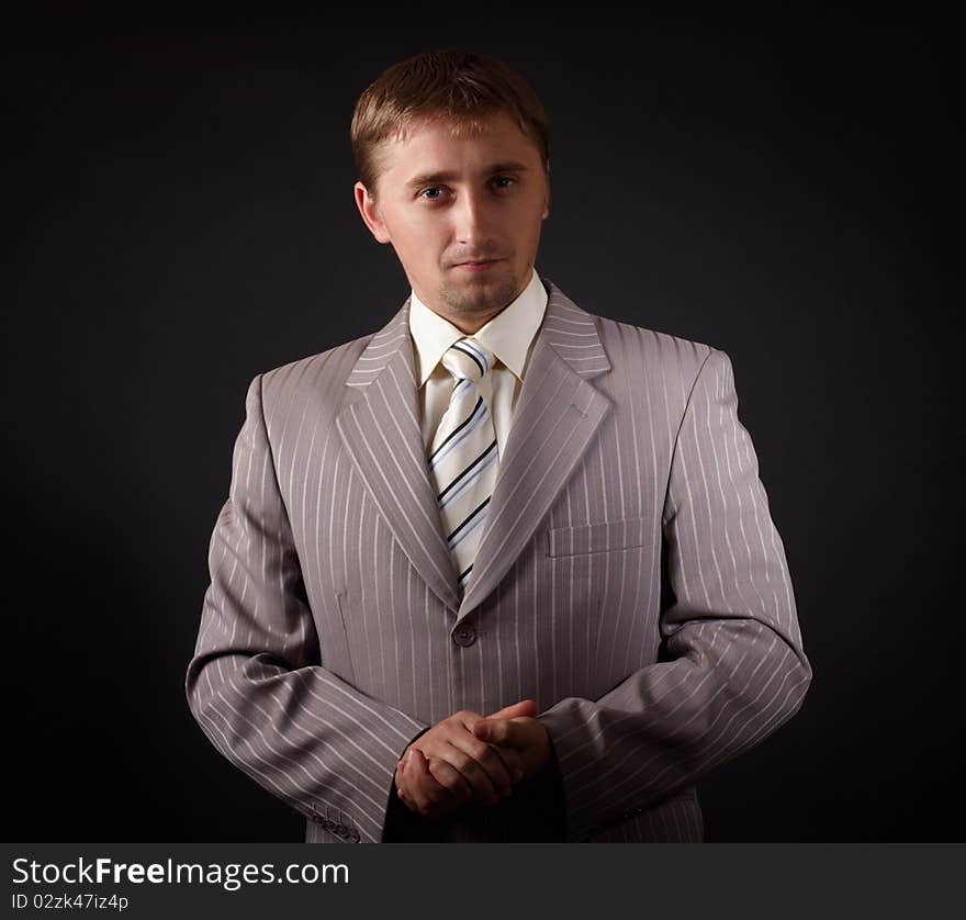 Portrait of young man. studio shot