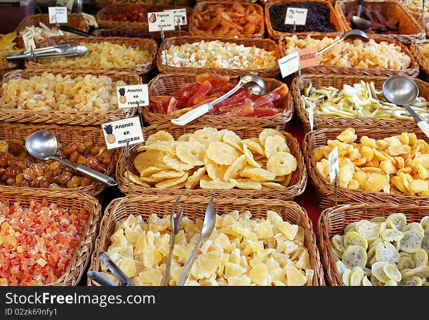 Fruit stand in a market place. Fruit stand in a market place