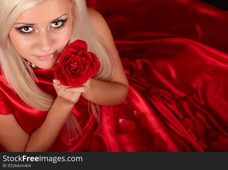 Portrait of beauty girl. studio shot