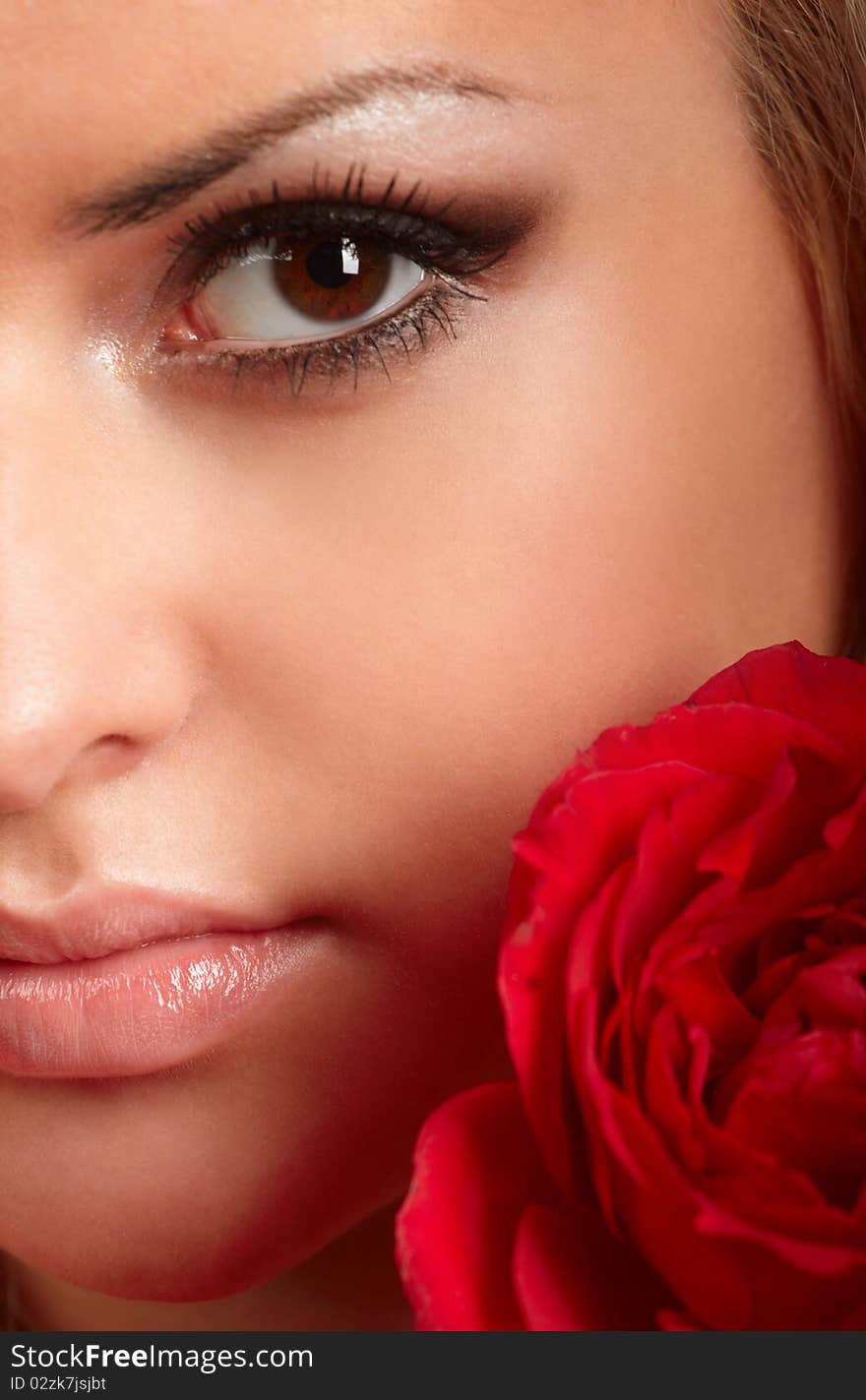 Portrait of beauty girl. studio shot