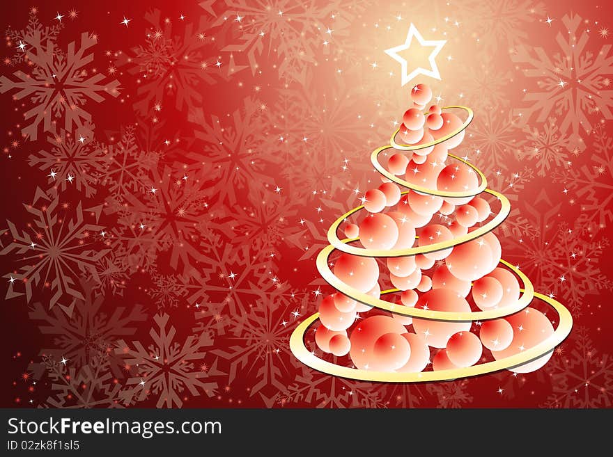 Graphic illustration of Christmas Tree