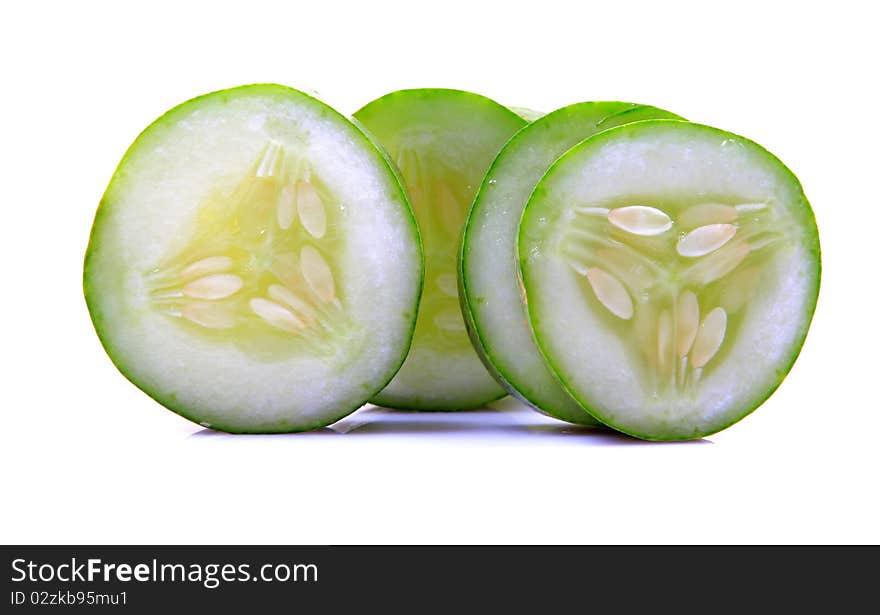 Fresh cucumber slices