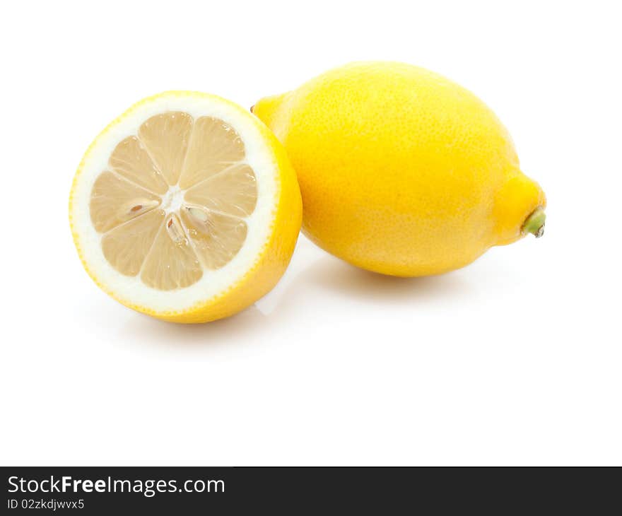 Lemon isolated on white background