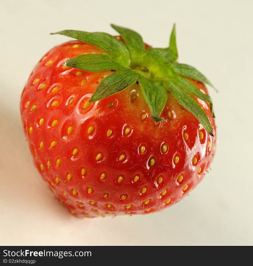 Juicy Ripe Strawberry on a white background