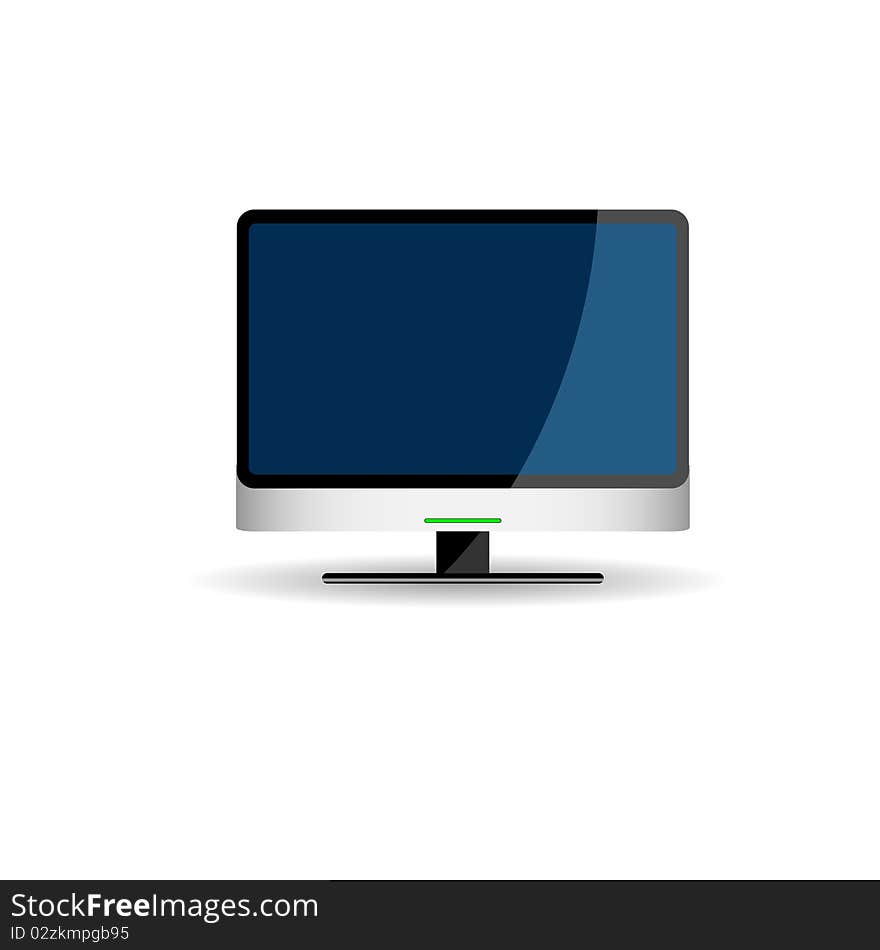 Vector Image Of Monitor