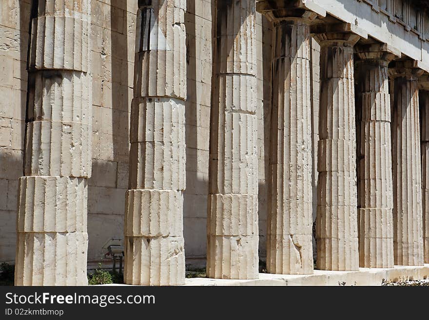 Greek temple in Athens on summer. Greek temple in Athens on summer