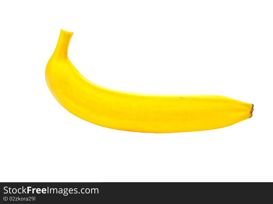 Ripe banana isolated on white background