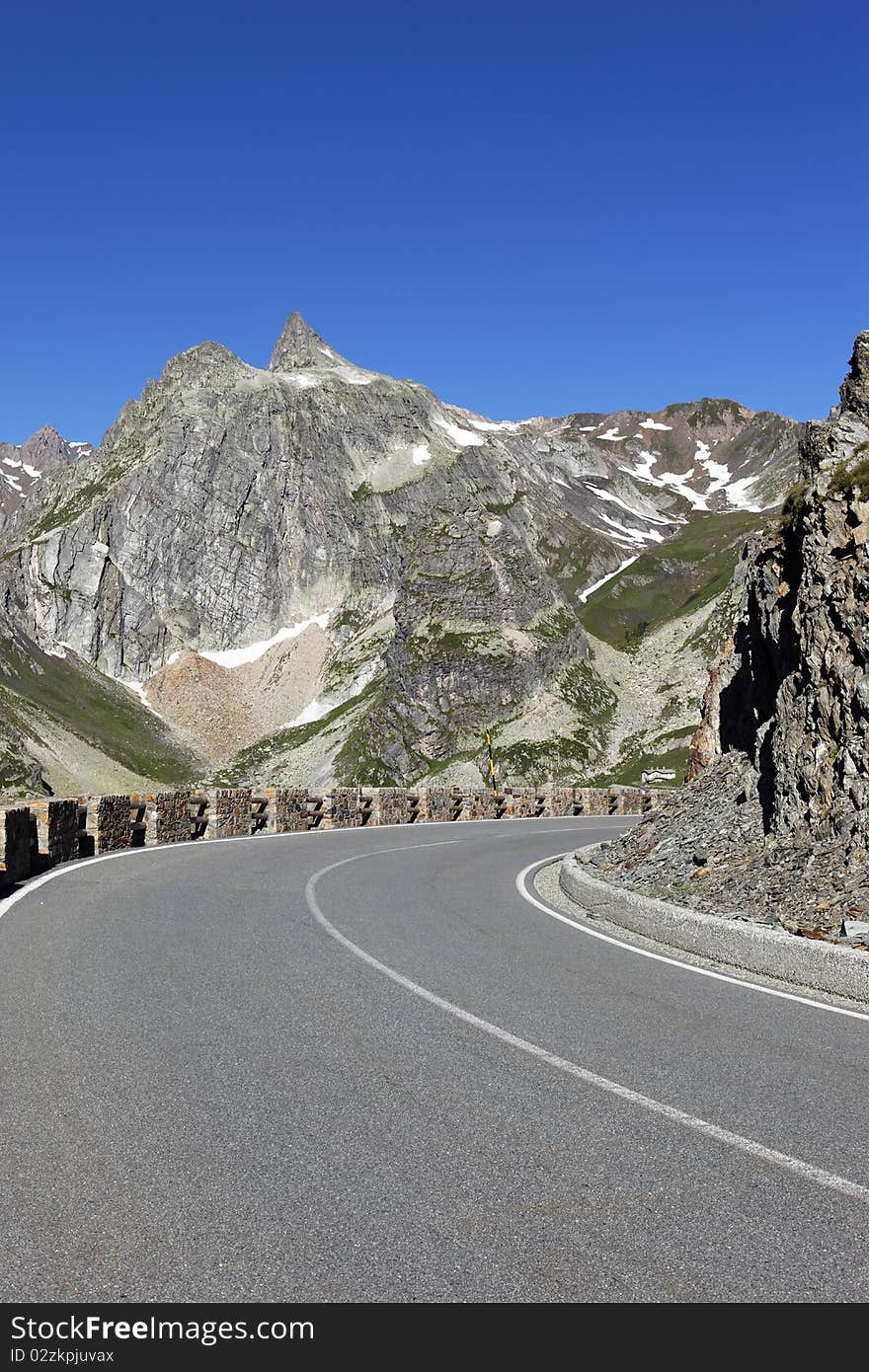 Road in mountain in Italy on summer. Road in mountain in Italy on summer