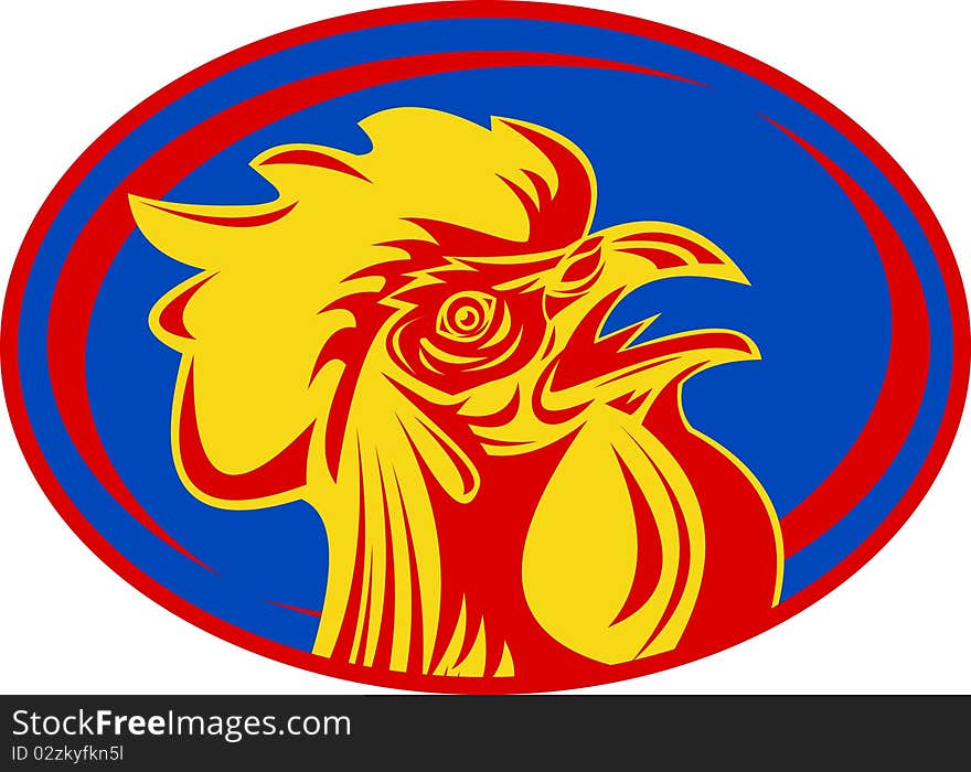 French Mascot Rooster Cockerel