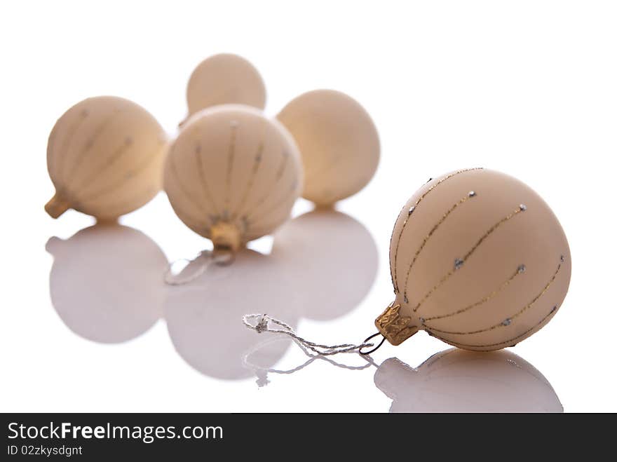 Beige christmas balls