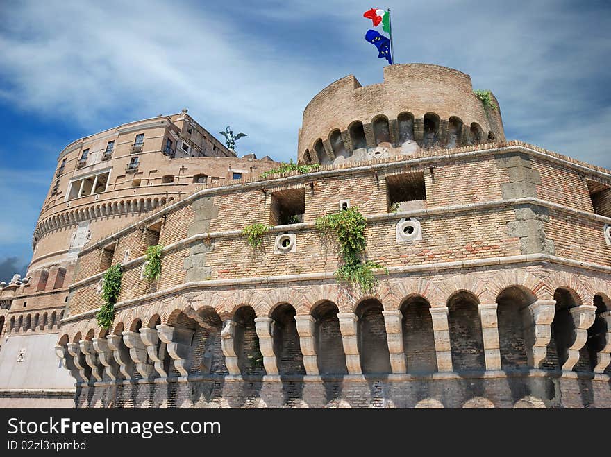 The Sant Angelo Castle in Rome, Italy. The Sant Angelo Castle in Rome, Italy.