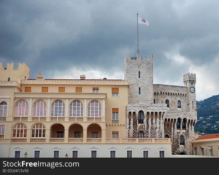 The Palace of Monaco, the official residence of the Prince of Monaco. The Palace of Monaco, the official residence of the Prince of Monaco.